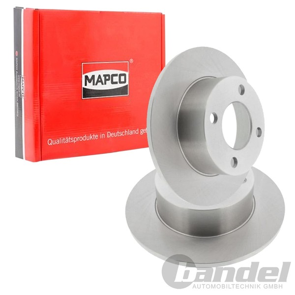 2X Mapco Bremsscheiben 245Mm Voll Hinten Passend FüR Audi 100 80 90 Cabriolet CO-image