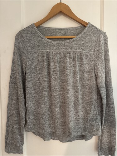 Gap Kids Girls Heather Gray Pleated Long Sleeve Shirt Size XXL