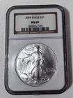 2004 $1 American Eagle 1 oz Silver NGC MS69 Coin