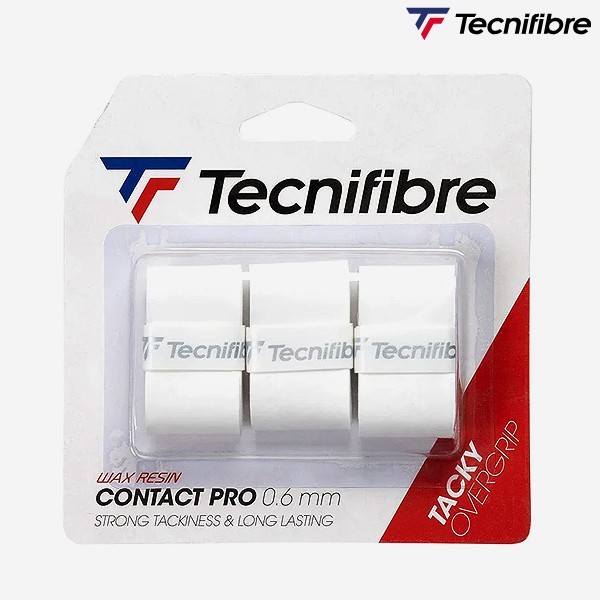 Tecnifibre Contact Pro 06mm Grip 3pcs Tennis Racket Badminton Overgrip White 4690₽
