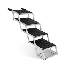 Foldable Dog Ramp for Cars SUVs Trucks, Portable Pet Stairs for Large Dogs