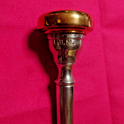 GIARDINELLI Trombone Mouthpiece B.M. Custom Large shank RIM Gold