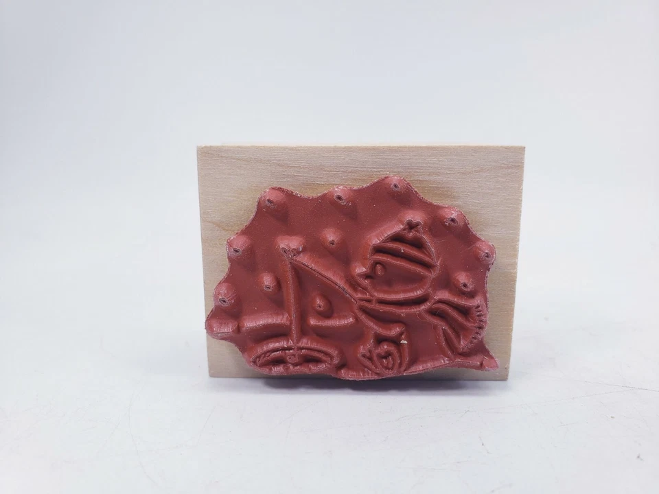 Lote de 5 estampillas artísticas de Elzybells estampillas de goma montadas de pingüino de Navidad Foto 4 de 4