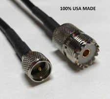RG8X Mini UHF Male to SO-239 UHF Female Coaxial Cable Pick Lot Length USA Ship