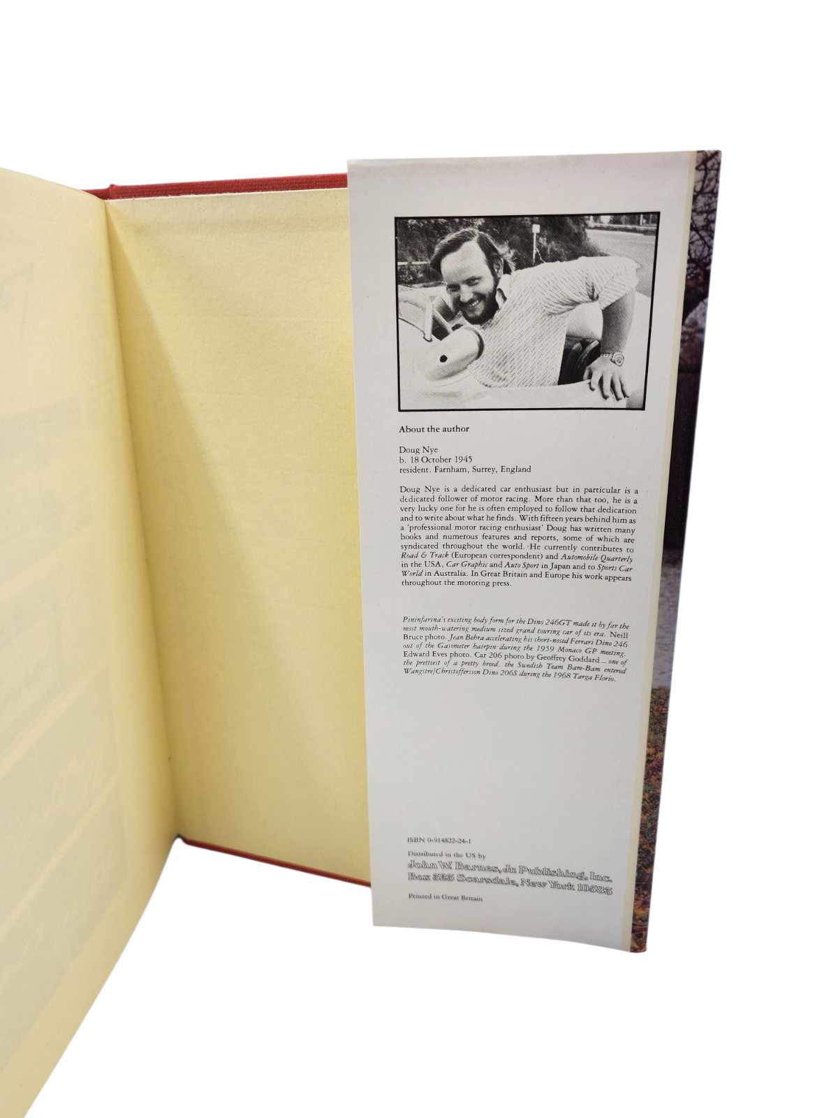 DINO THE LITTLE FERRARI, BY DOUG NYE, FIRST ED. 1979 Cars Racing Automobile