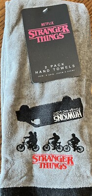 2-Pk Stranger Things Hawkins Kitchen Towel Set Up The Hill Eddie Van - NEW