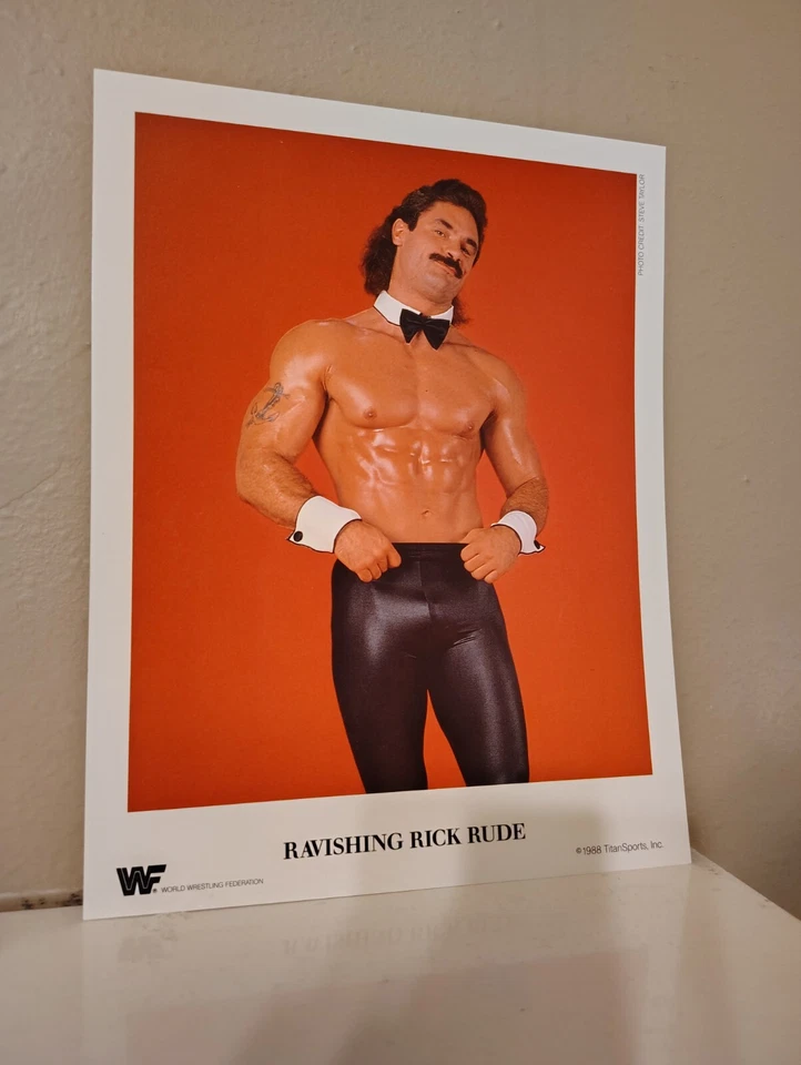 WWF восхитительный Рик Руд официально лицензированный 1988 промо фото, WWE, почти как новый - Изображение 2 из 4