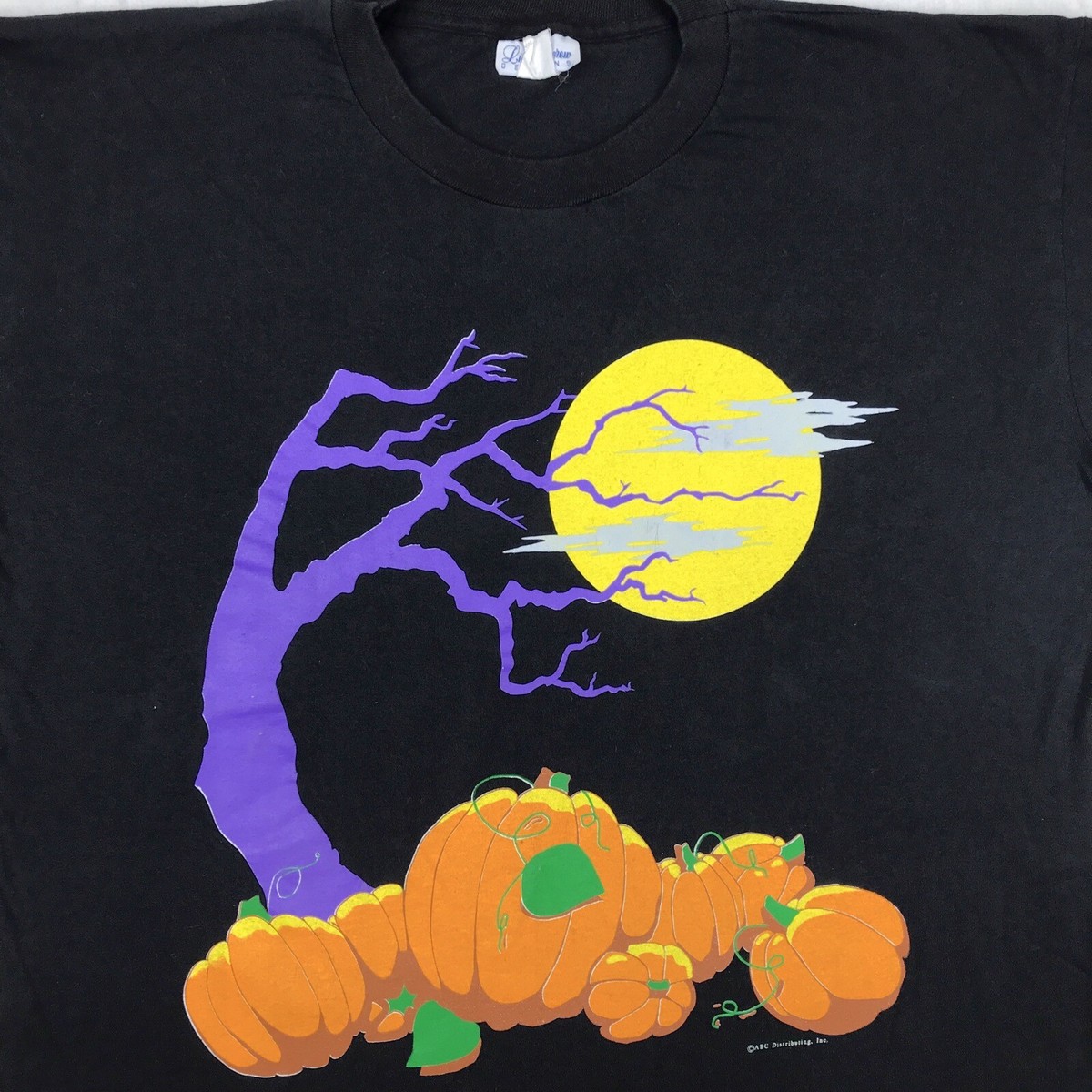 vintage 90s HALLOWEEN JACK O' LANTERN CARTOON T-Shirt L