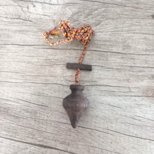 Fantastic vintage iron plumb bob leveling measuring carpenter tool