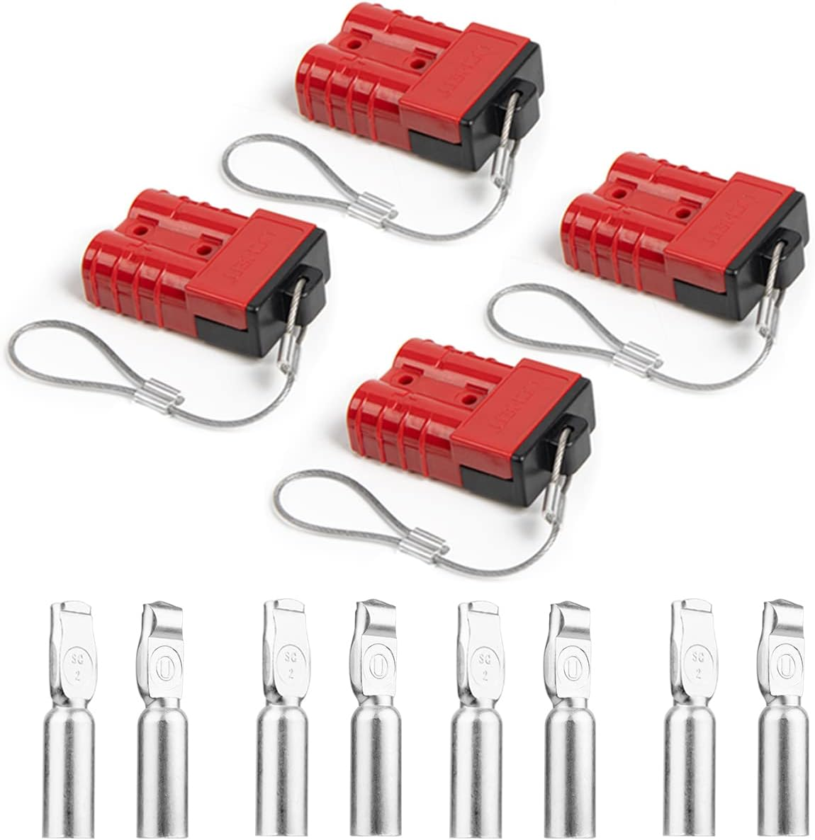 6-10 Gauge Wire Connectors, 50A Battery Quick Connect Disconnect 12V-36V Powerpo