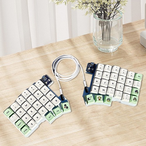 Split Keyboard Wired Ergonomics Keyboard Hot Swap Split-layout Keyboard for PC - Afbeelding 27 van 27