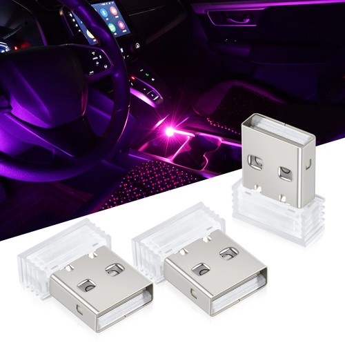 Lampe LED Universelle USB LED Lumière Colorée pour Voiture Atmosphère Lampe Accessoires - Photo 15/16