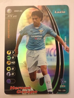 CRESPO 2001 2002 FOOTBALL CHAMPIONS HERNAN LAZIO FOIL SERIES A WIZARDS 103 / 230