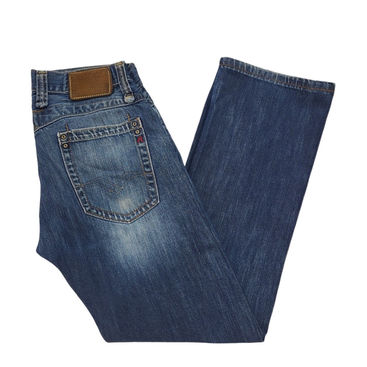 Replay 90s Vintage Blue Straight Denim Jeans Men's Size S W30 L32