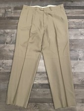 Vintage 80s Chaps Ralph Lauren Pleated Beige Pants 38x32 (F383)