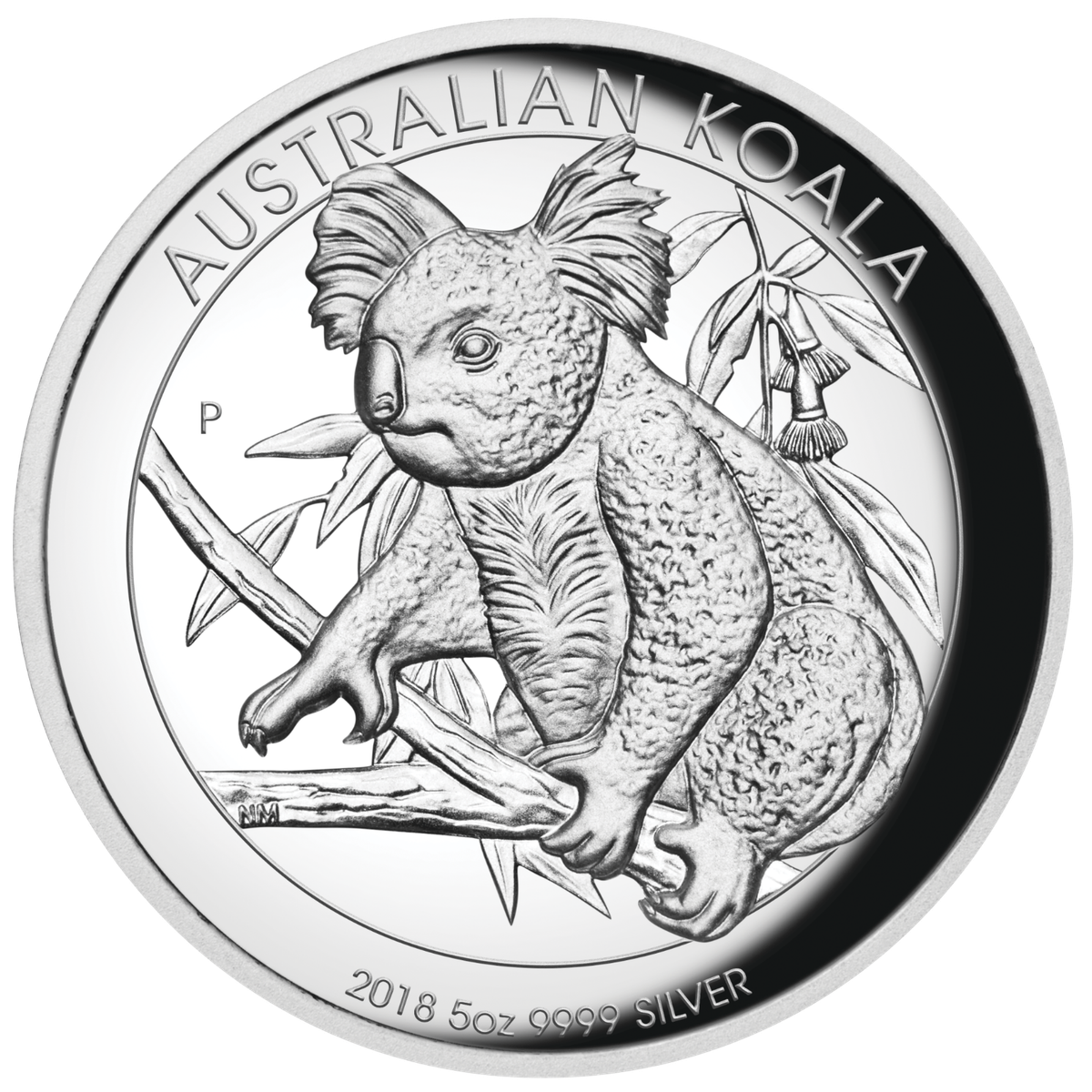 2018 Australian Koala 5 oz Silver High Relief $8 Coin 500 Mintage