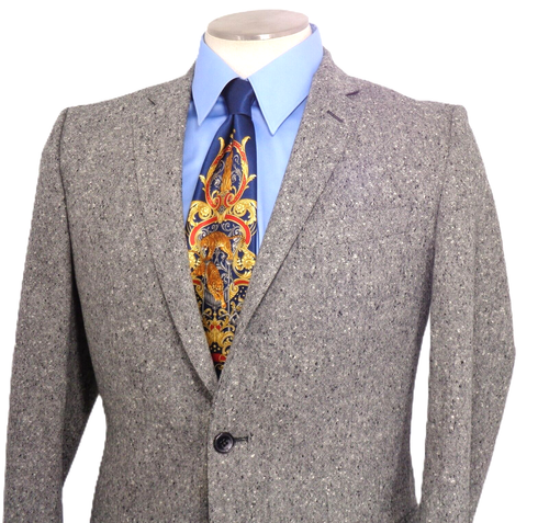 Gianni Versace Dappled Gray Nailhead Tweed Sport Coat Slim Fit Men's 44 R - Picture 14 of 23