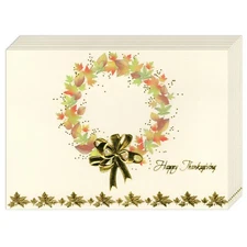 Set of 12 HAPPY THANKSGIVING Greetings Note Cards + Envelopes by Expressions