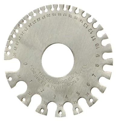 STEELEX Precision US Standard Wire Gauge To Measure Sheet Metal Thickness 0-30 Gauge New