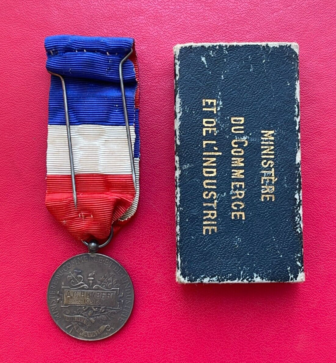 Médaille du travail Ministere du commerce et de l'industrie 1920 (59-37