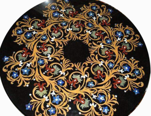 48 Inch Handmade Marble Floral Pietra Dura Table - Elegant Home Furniture
