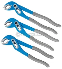 PLUMBERS JAW WATERPUMP PIPE WRENCH PLIERS GRIPS CHROME FERVI 0831