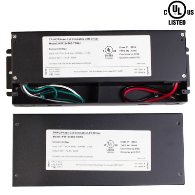 LEDUPDATES 24v 300w Triac Dimmable power supply 12.5A UL Listed for LED Light 