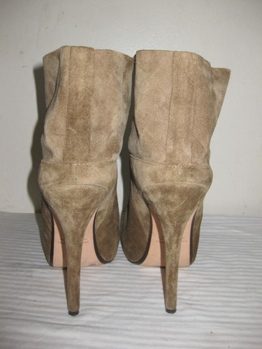 Max Studio Suede / Leather Taupe Booties Women's Shoes Size 9 M. - Picture 3 of 10
