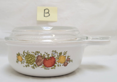Corning Ware SPICE OF LIFE Grab It Bowl Dish with Lid P-150-B 550 mL - Lot B
