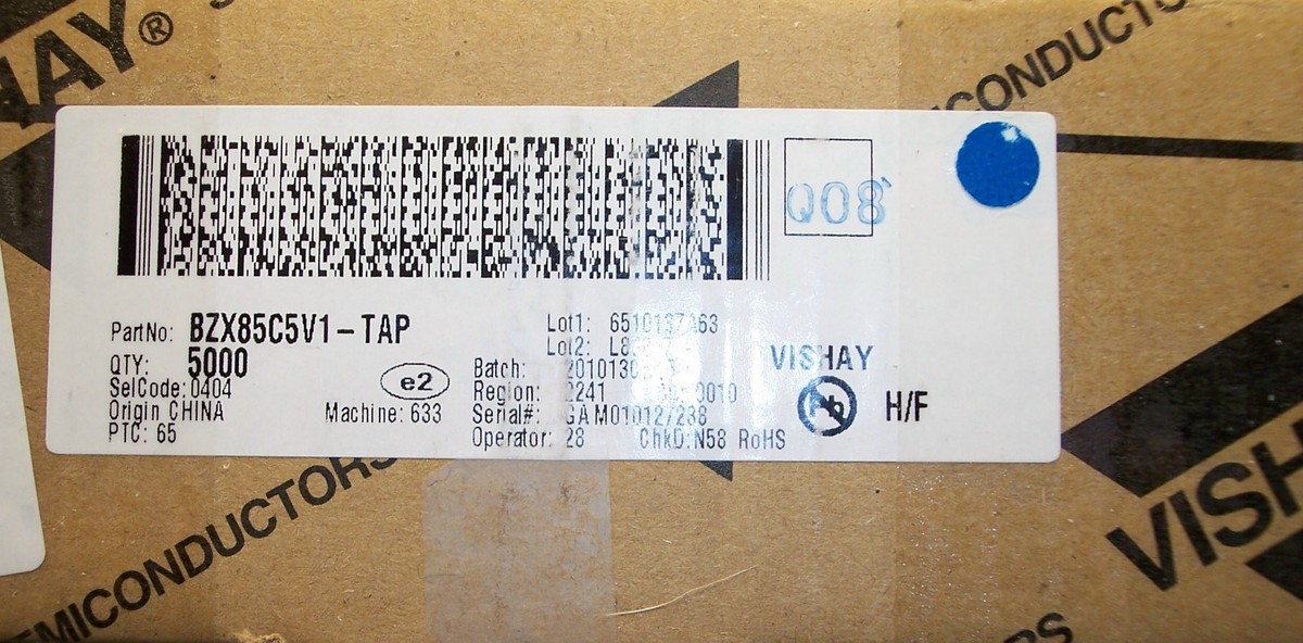 QTY (100) BZX85C5V1-TAP VISHAY DO-35 5.1V 1W ZENER DIODES ROHS | eBay