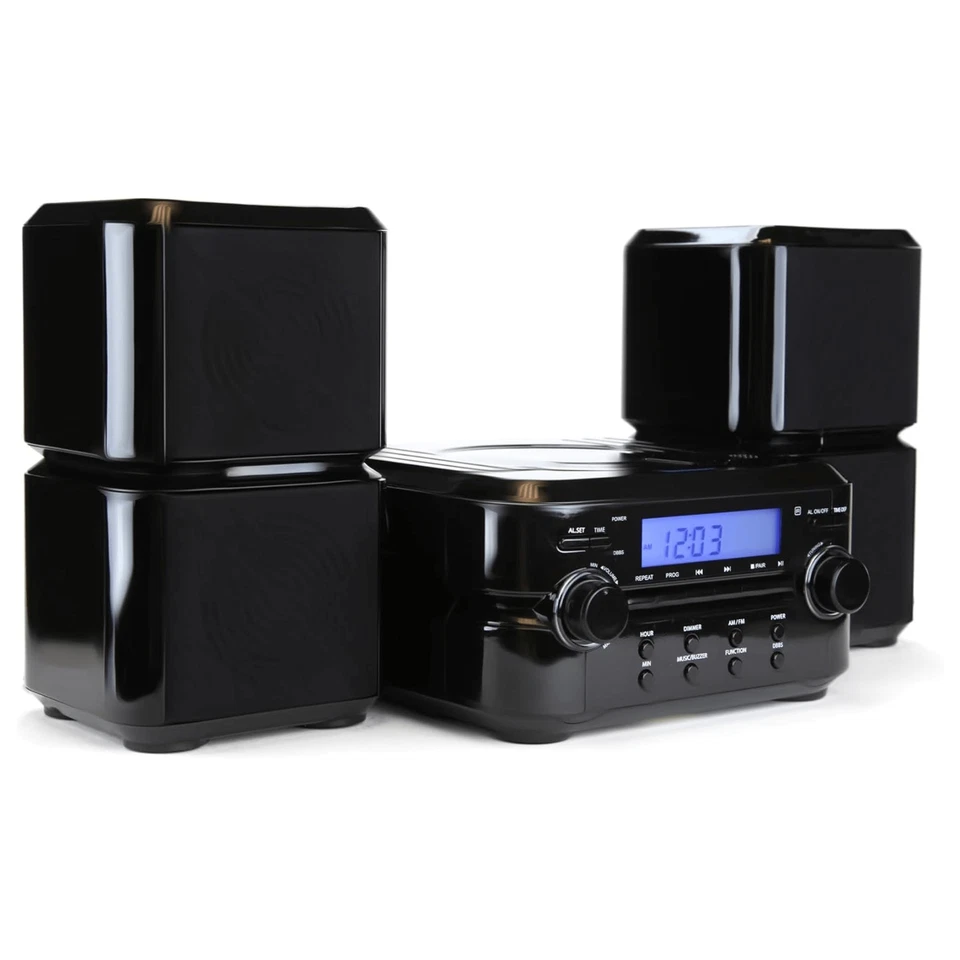Emerson Bluetooth CD Microsystem, Featuring Multi-Device Inputs and Alarm Clock - Image 2 of 4