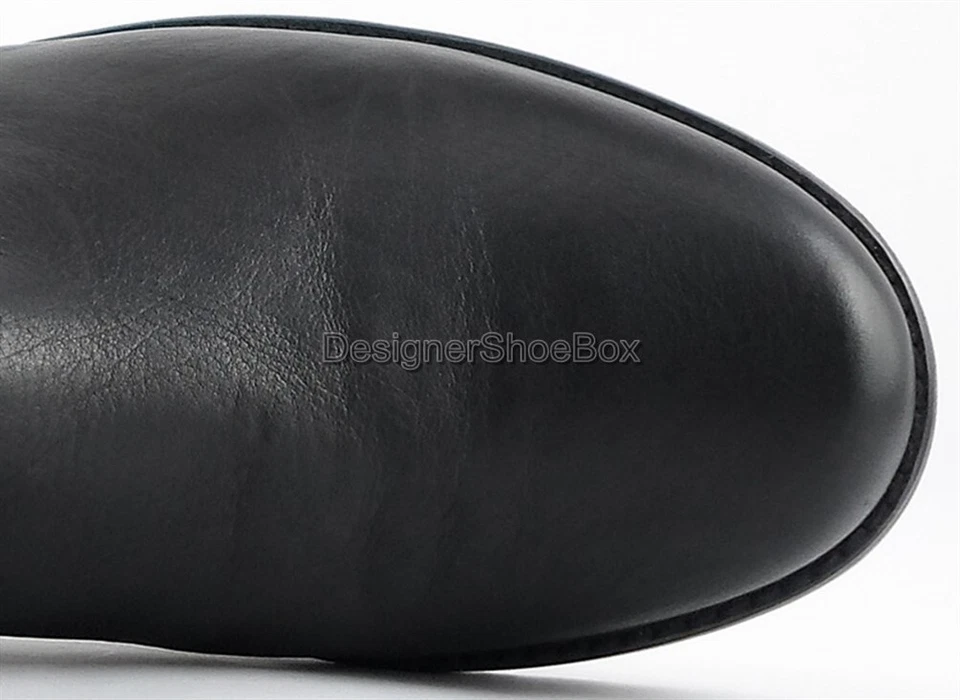 Stuart Weitzman Numount Cuir Noir Créateur 50/50 Bottes Hautes 5.5 - Photo 3/4