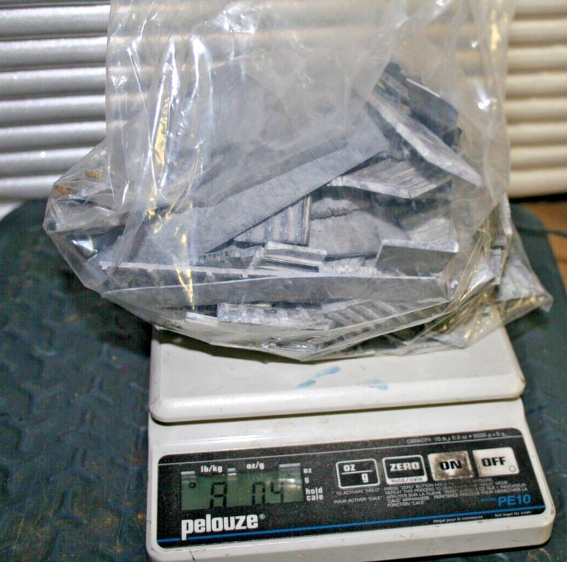EIGHT POUND Lot of Vintage Printing Press Lead MELT it  Letterpress Type Lead