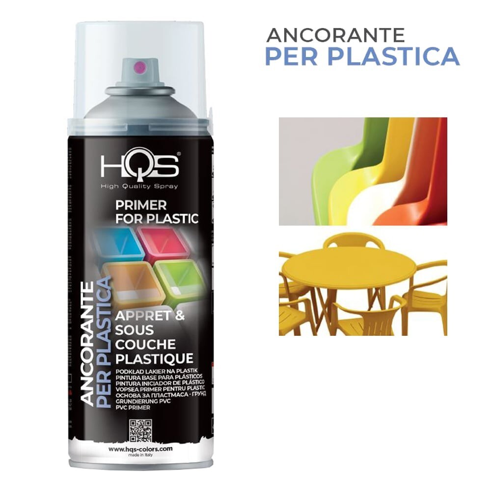 VERNICE SPRAY FONDO ANCORANTE PER PLASTICA PRIMER AGGRAPPANTE PVC ML.400 HQS