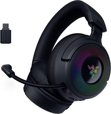 Razer - Kraken V4 Gaming Kopf Set Triforce Chi Hellbraun 40mm Rechts - Klar &