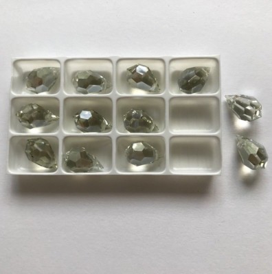12 Preciosa Viridian 15 x 9mm Facet Crystal Drops Chandelier Jewelry New Stock