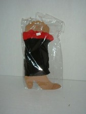 BLACK RED TOPPED DECORATIVE CROCHET BOOT LEG COVERING CHARMS 9 INCHES TALL NEW