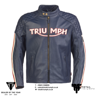 GENUINE Triumph Motorcycles Braddan Air Race Jacket Blue