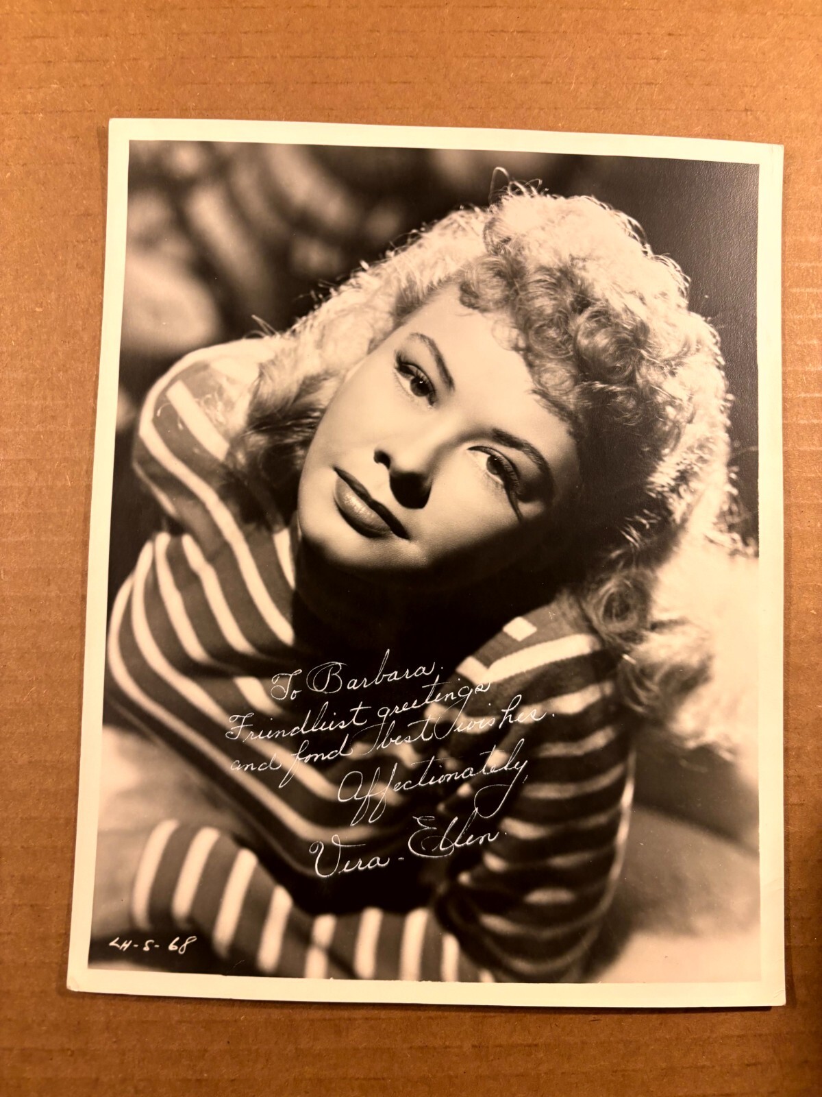 Vera-Ellen Wonderful Rare Early Autographed 8/10 Pin Up Photo '54 On The Town