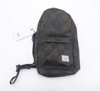 Herschel Heritage Shoulder Bag L Olive/Black Checkered