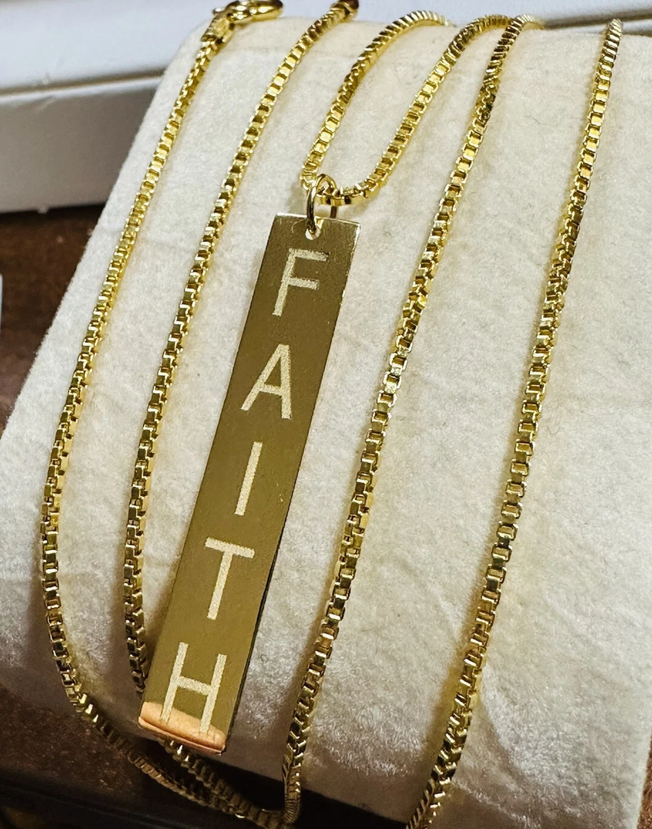 Faith bar necklace discount
