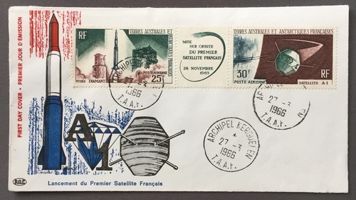 FDC TAAF Terres Australes Archipel Kerguélen, PA11A, 1er jour, 1966