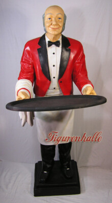 Old Man Opa Butler Butlerfigur Stummer Diener Figur lebensgroß Statue Skulptur 4260340584240
