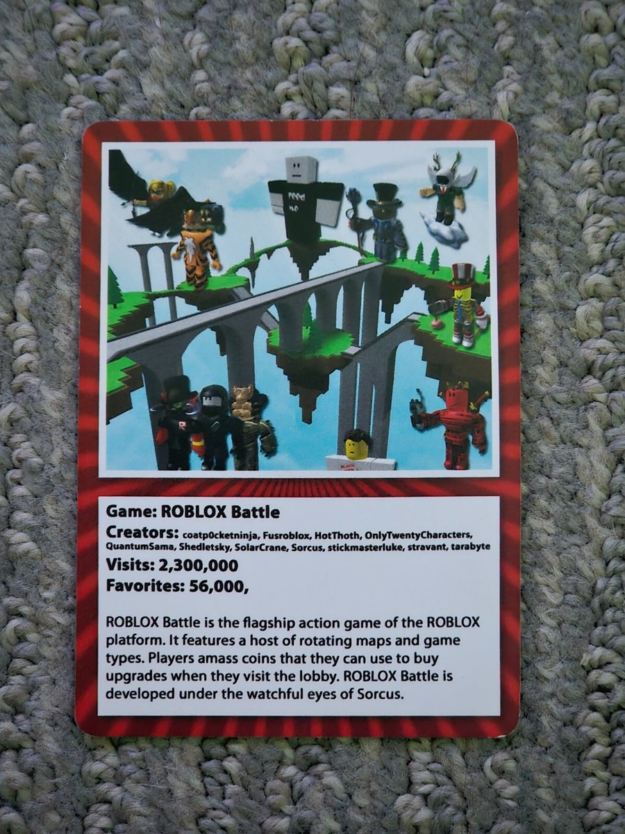 ROBLOX BLOXcon 2013 Exclusive Trading Card ROBLOX Battle 10/10