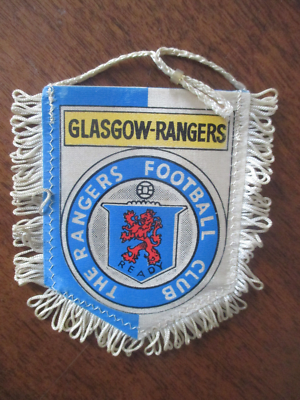 Rare FANION foot VINTAGE * RANGERS FOOTBALL CLUB