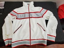 Puma Men's Large Track Jacket White  Red vintage 1980s or early 90s  swsw6