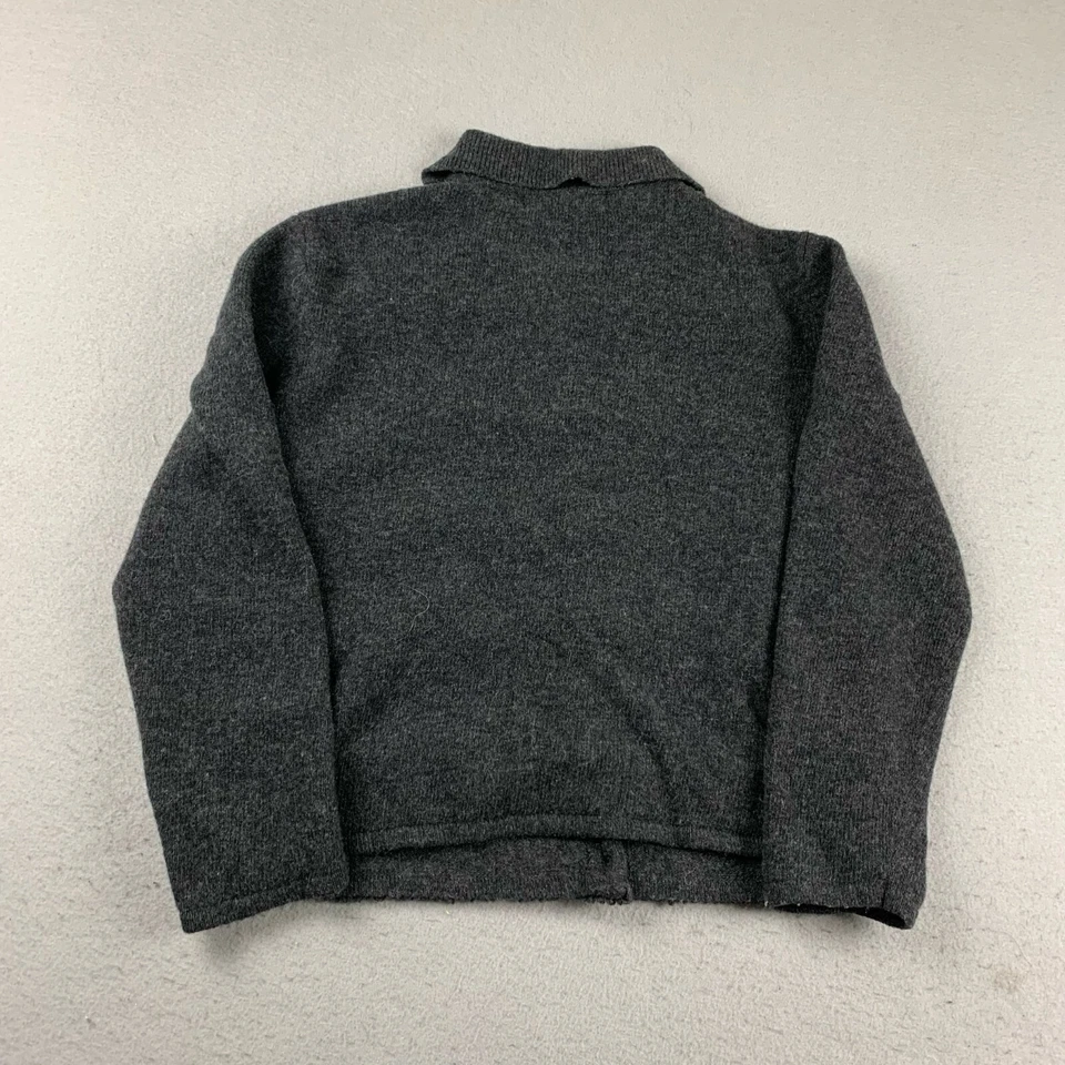 VTG Norm Thompson Sweater Womens Large Colorblock Lambswool Collared Cardigan - Image 4 of 4