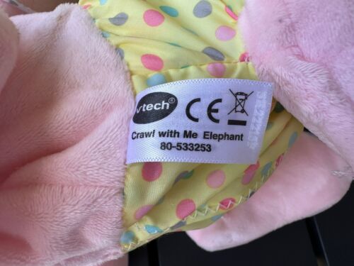 VTech Crawl with Me Elephant Baby Pink Music Learning Educational Toy - Picture 6 of 8