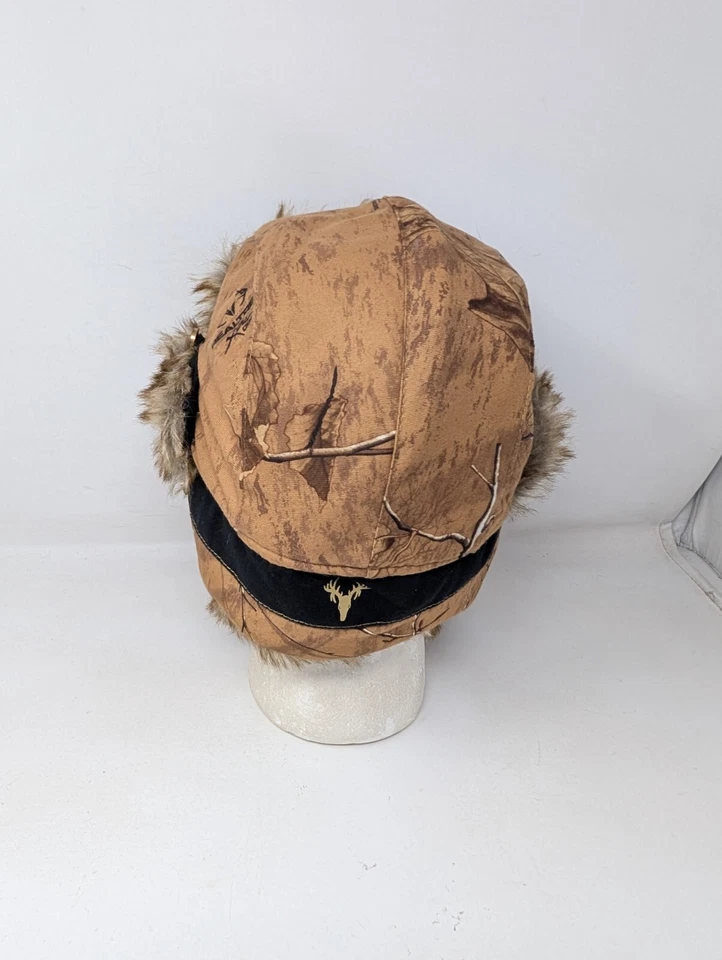 Hot Shot Thinsulate Trapper Real Tree Extra Camo Hunting Hat Cap Ear Flap Medium - Image 4 of 4