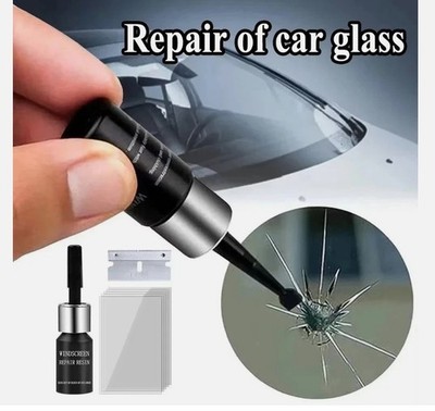 Portable 5 Sets Car Glass Repair Kit   DIY Windshield Crack&Scratch Repair Tool
